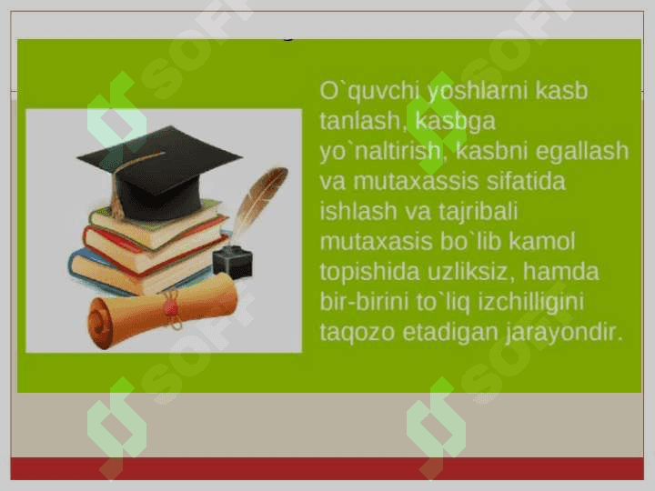 Guruh rahbarning faoliyatida oʻquvchilarni kasbga yoʻnaltirish 2