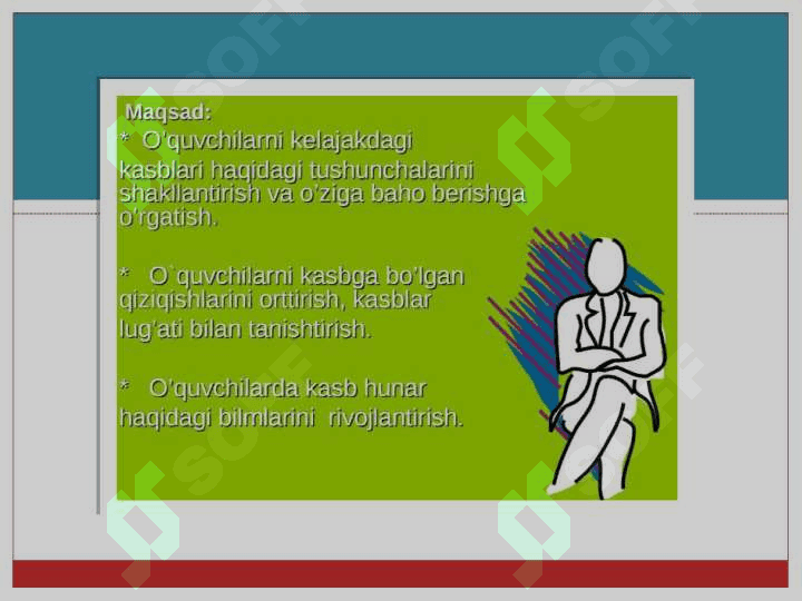 Guruh rahbarning faoliyatida oʻquvchilarni kasbga yoʻnaltirish 4