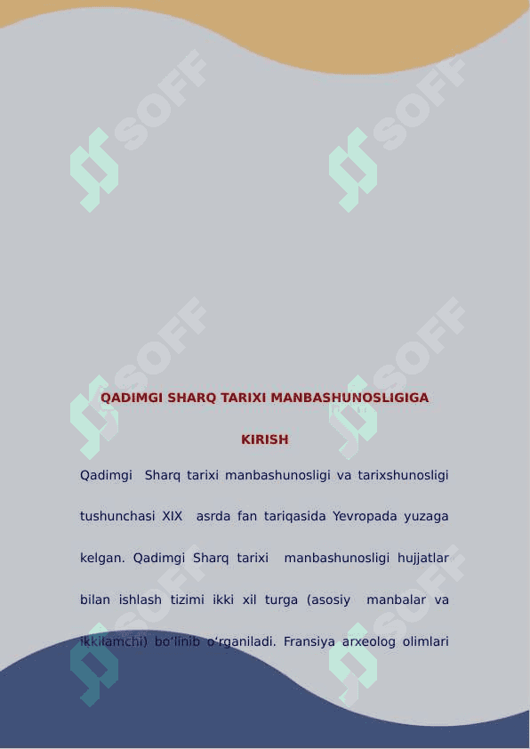 Qadimgi sharq tarixi manbashunosligi 2