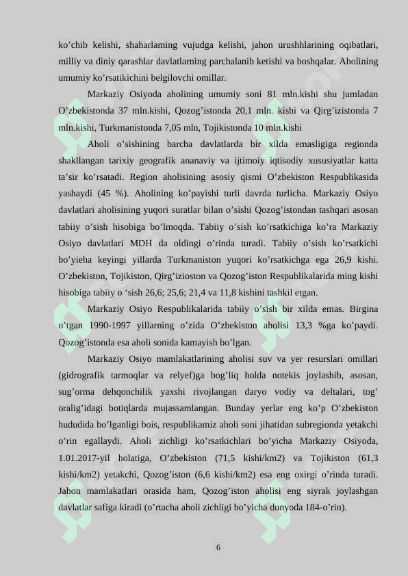 Markaziy Osiyo aholisi va mehnat resurslari 6