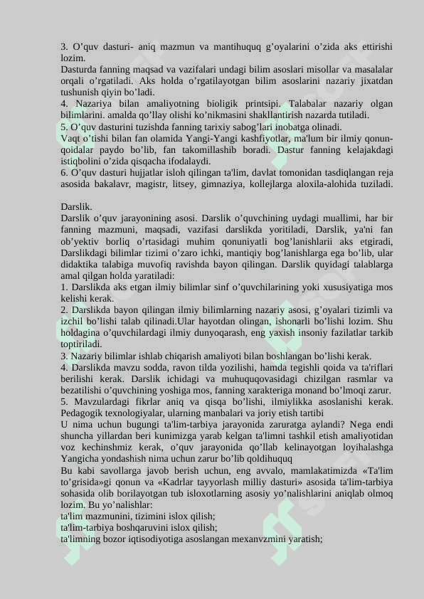 Ta'limni tashkil etish turlari va shakllari. 5