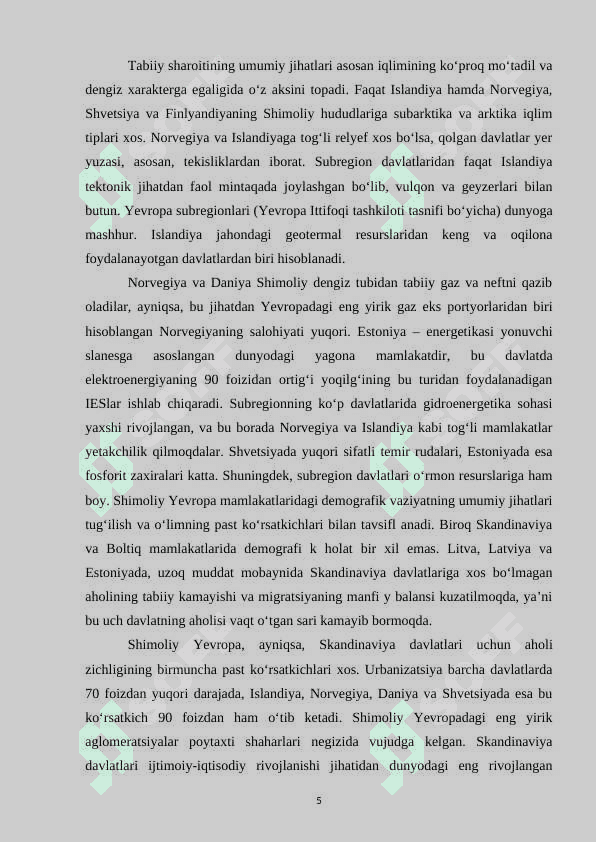 Shimoliy Yevropa davlatlari geografiyasi 5