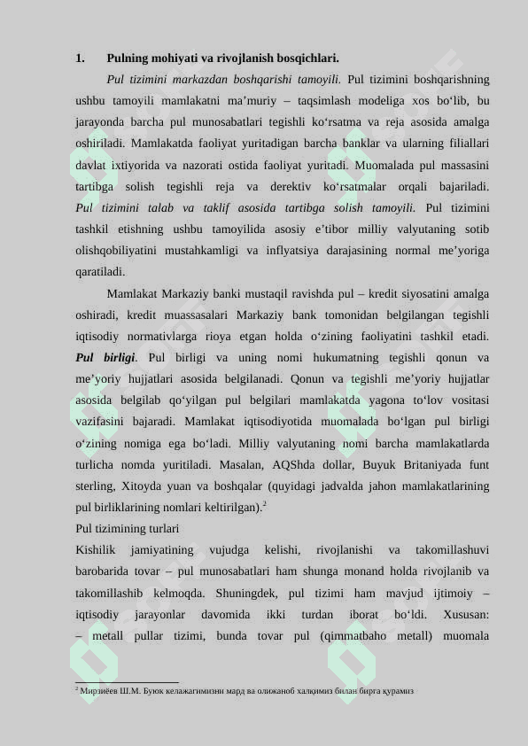 PUL TIZIMI EVOLYUTSIYASI VA UNING TURLARI 4
