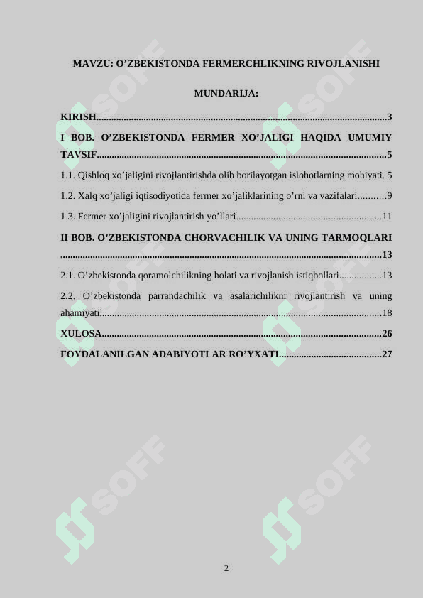 O'zbekistonda fermerchilik 2