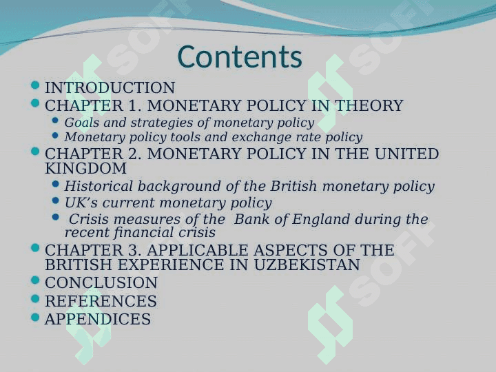 Monetary policy in the United Kingdom and opportunities of its application 2