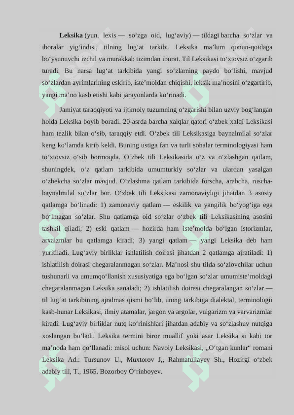 O’zbek tilining nofaol leksikasi 2