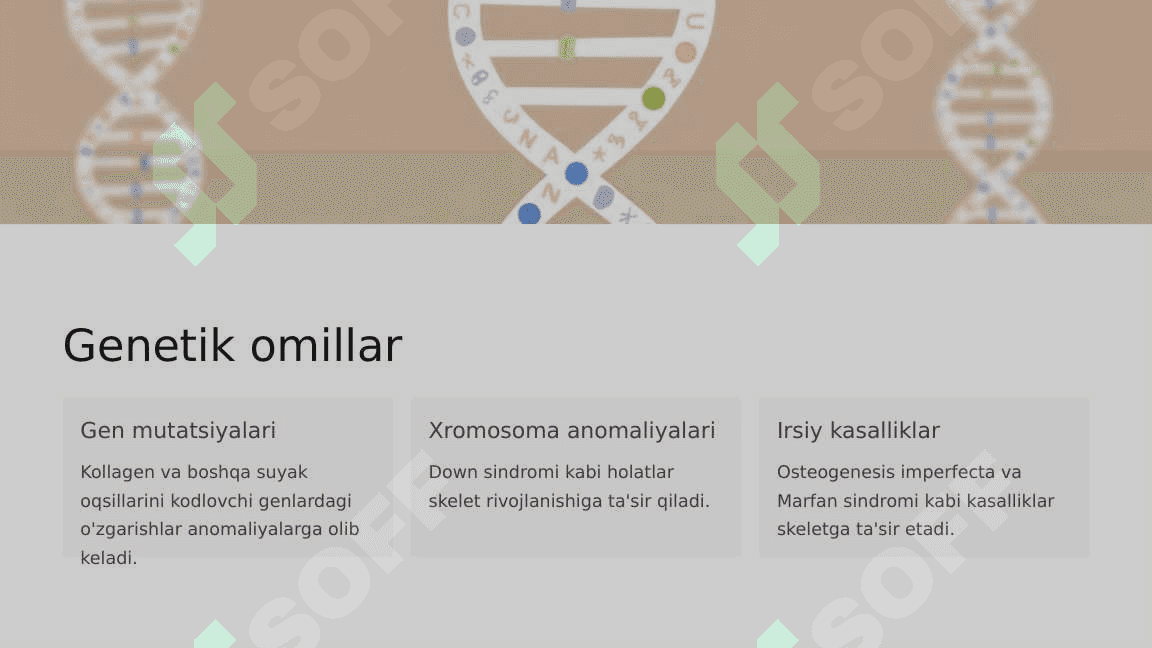 Skeletning rivojlanish anomaliyalari 6