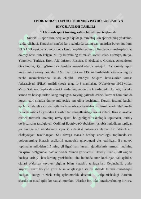 Kurash sport turining paydo bo’lishi va rivojlanishi 4
