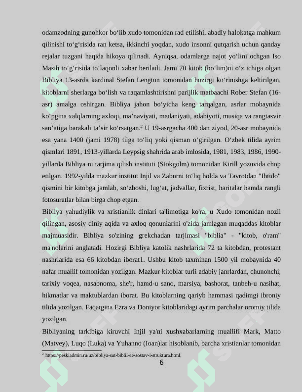 Muqaddas kitoblardagi tarixiy voqealarning ma’naviy ahamiyati 6