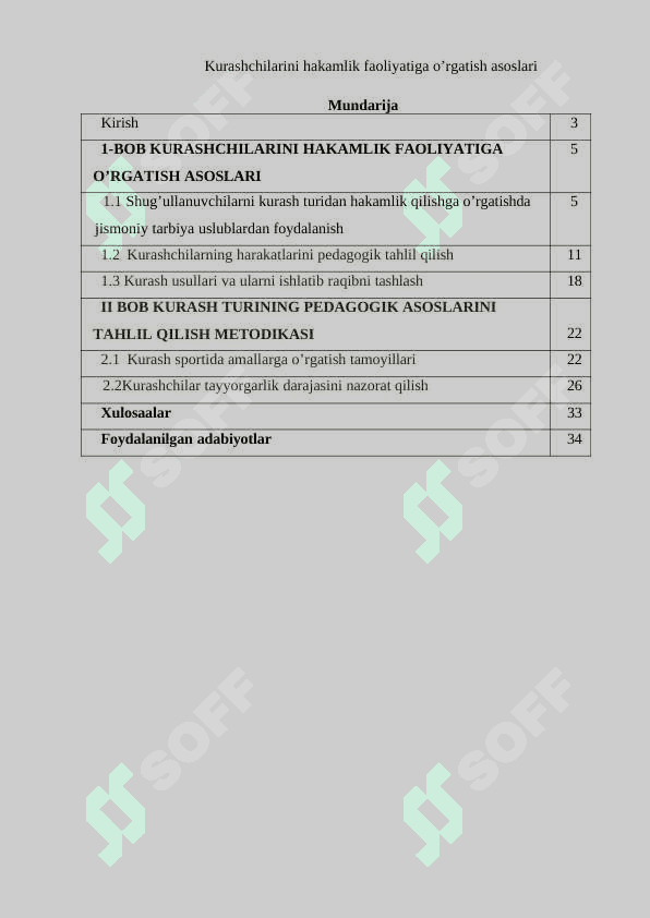 Kurashchilarini hakamlik faoliyatiga o’rgatish asoslari 2