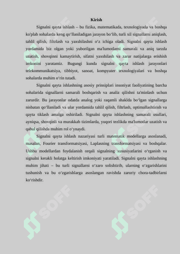 Signalni qayta ishlashning asosiy prinsiplari 3
