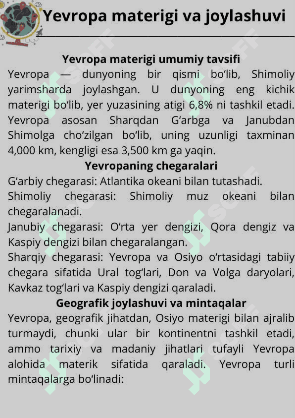 Geografiya fanidan Mustaqil ish 4