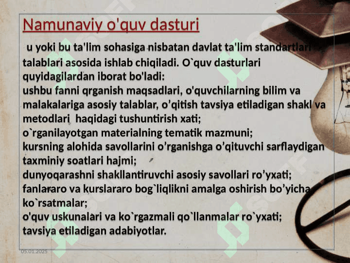 TA'LIM  MAZMUNI 6