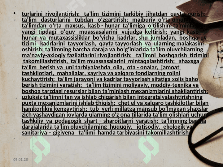 O`zbekistonda  Respublikasi   ta`lim  tizimi 8