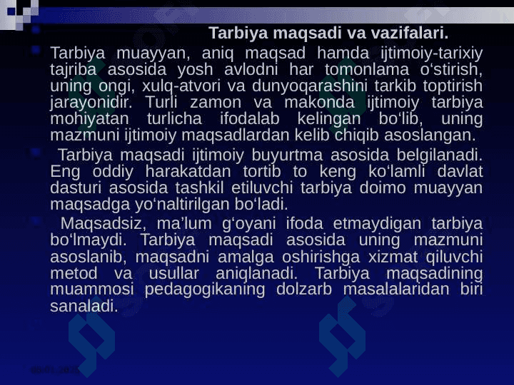Tarbiya jarayonining mazmuni va vazifalari ref 7