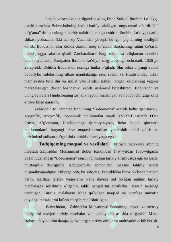 Zahiriddin Muhammad  Boburning hayoti va ijodiy merosi 6