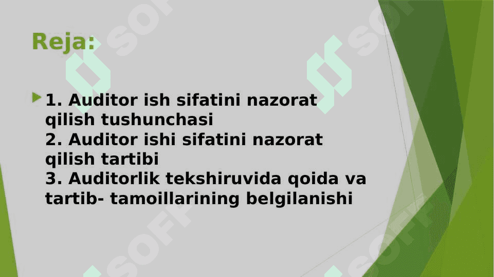 Auditor ish sifat nazorat qilish 2