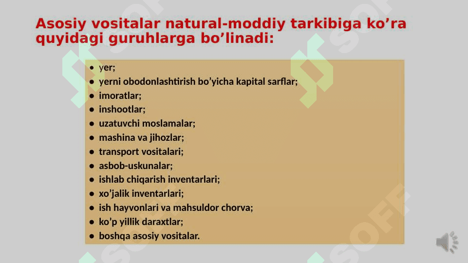 Sanoat ishlab chiqarishining asosiy fondlari va ishlab chiqarish quvvatlari. 7