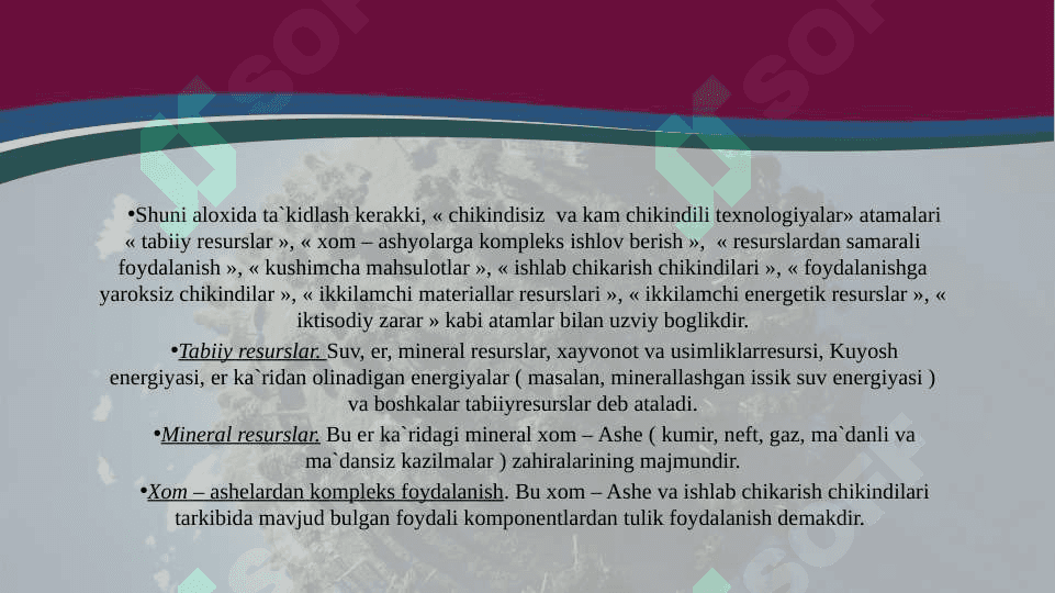 Sanoati rivojlangan ayrim shaharlarda chiqindisiz texnologiyalarning joriy etilishi va uning ahamiyati 1