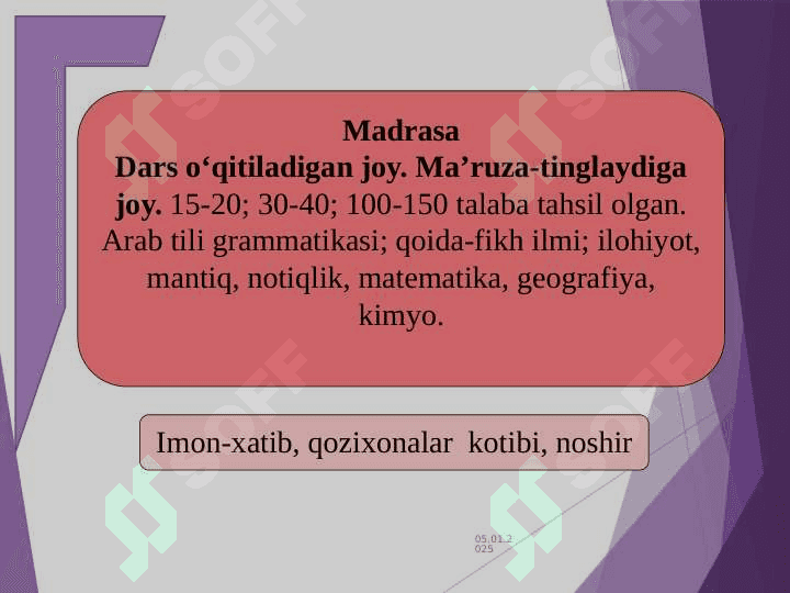 VII asrdan XIV asrning birinchi yarmigacha O’rta Osiyoda tarbiya, maktab va pedagogik fikrlar 6