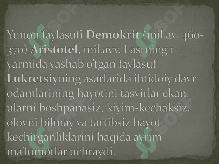 Paleolit davri xo'jaligi va moddiy madaniyati 8
