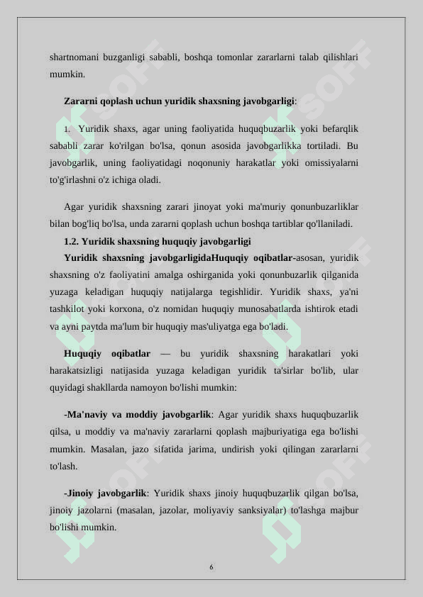Yuridik shaxsning javobgarligi 6