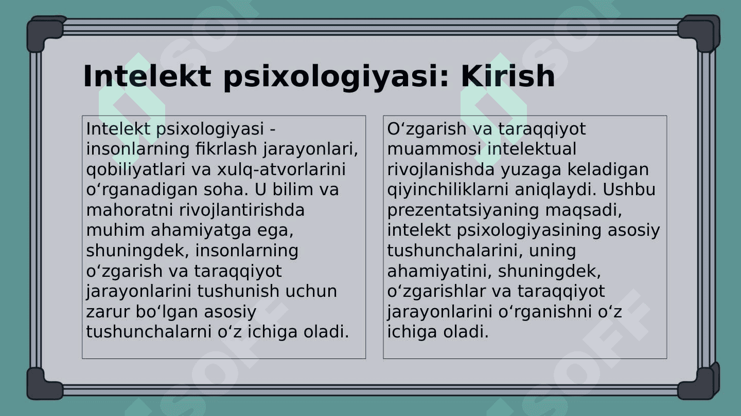 Intellekt psixologiyasida o‘zgarish va taraqqiyot 3