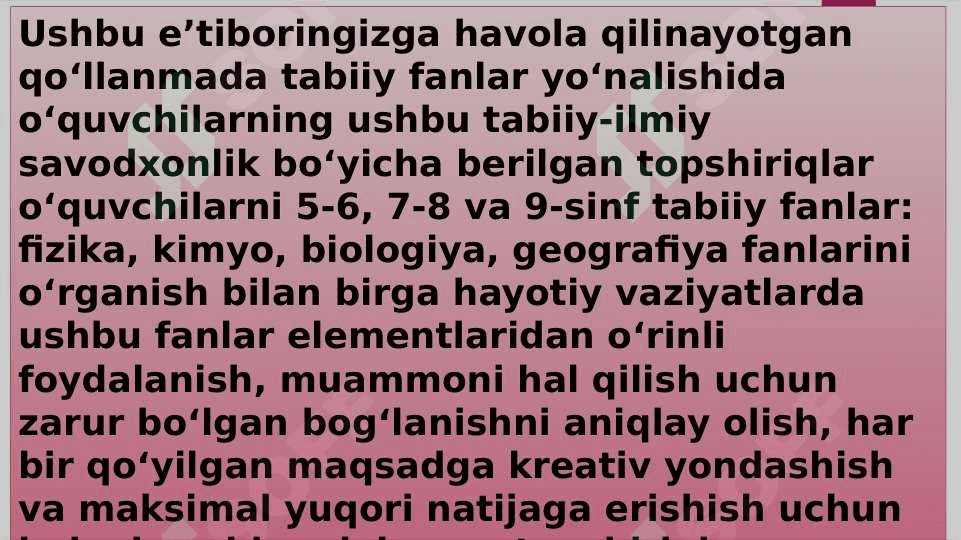 PISA tadqiqotida tabiiy-ilmiy savodxonlik kompetensiyalari 3