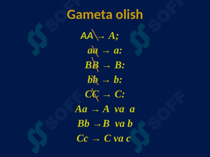 Gameta olish (o'quvchilarga osson o'rgatish uchun) 2
