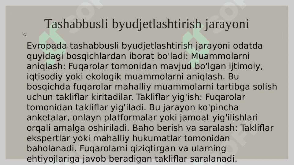 Yevropa mamlakatlarida tashabbusli byudjetlashtirishning o'ziga xos xususiyatlari 7
