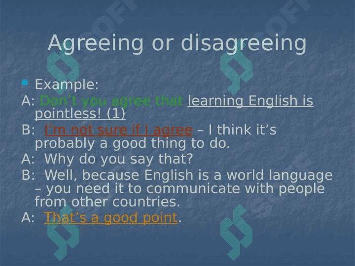 Agreeing and Disagreeing with author analysing 7
