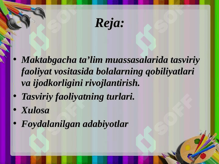 Tasviriy qobiliyatlarni rivojlantirish bosqichlari 2