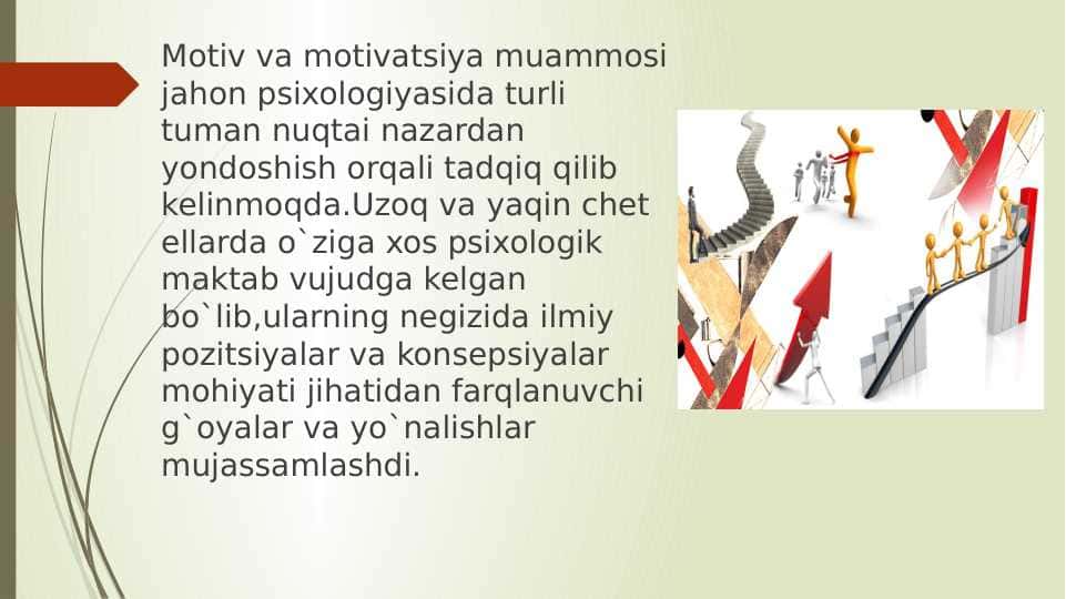 Motiv va motivatsiya muammosi 1