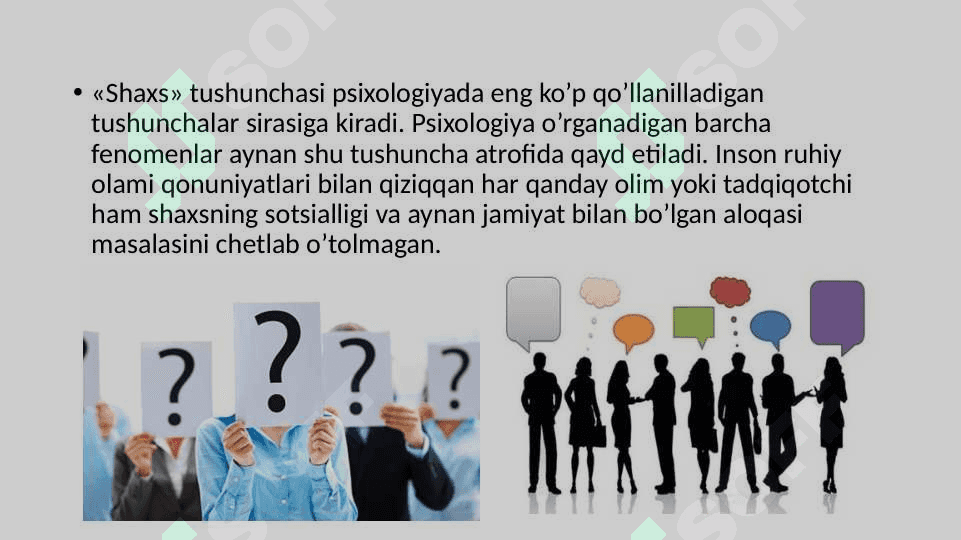 Sotsial psixologiyada shaxs muammosi 2