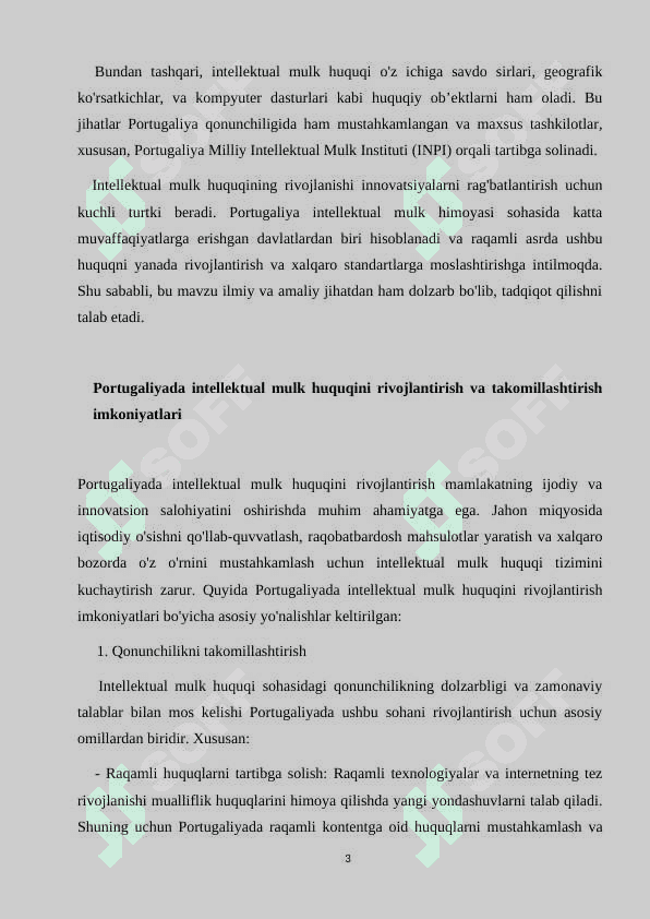 Portugaliyada intellektual mulk huquqi 3