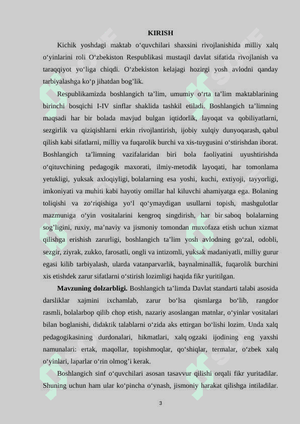 Kichik maktab yoshdagi bolalarni tarbiyalashda o'zbek halq o'yinlarining ahamiyati 3