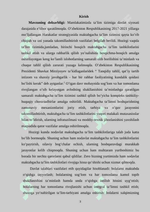 Maktabgacha ta’lim muassasasini boshqarish 2
