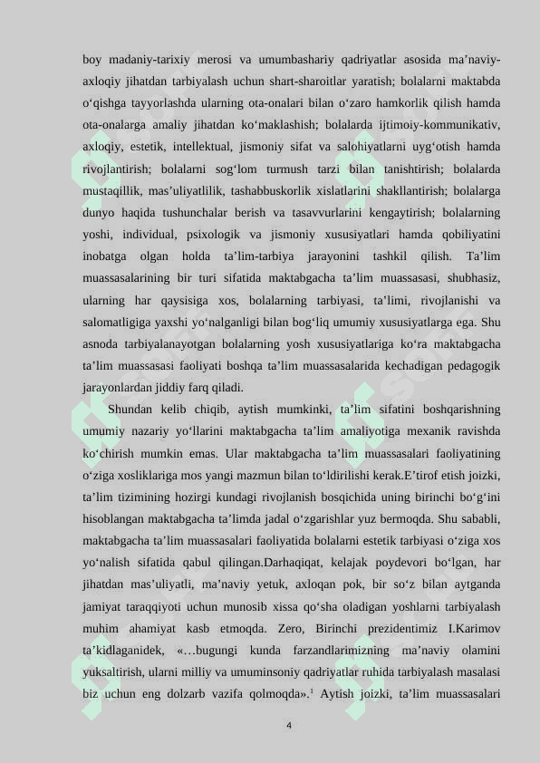 Maktabgacha ta’lim muassasasini boshqarish 3