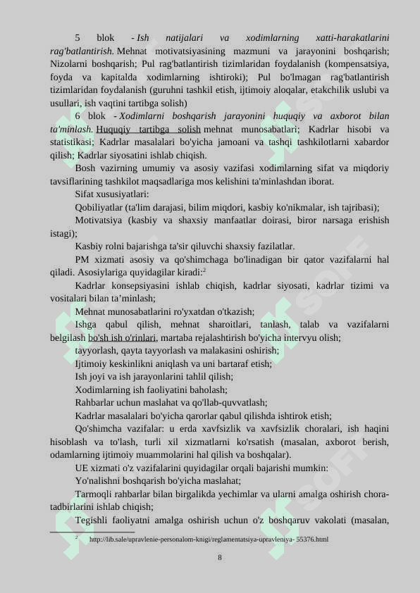 Maqsad qo’yish va ehtiyojlarni baholash boshqaruvning  asosiy funksiyasi sifatida 8