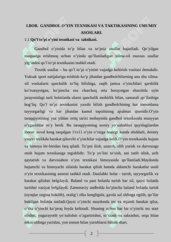 QO’L TO’PI O’YIN TEXNIKASI VA TAKTIKASINING UMUMIY ASOSLARI. 4