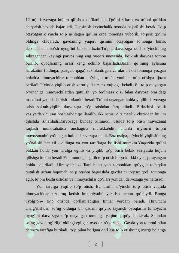 QO’L TO’PI O’YIN TEXNIKASI VA TAKTIKASINING UMUMIY ASOSLARI. 8