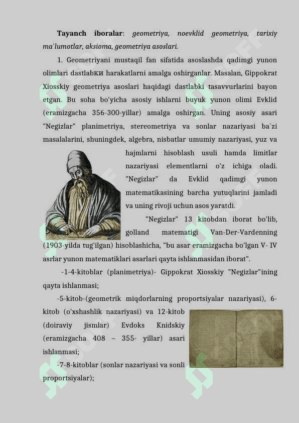AKSIOMATIK USUL YEVKLIT NEGIZLARI 2