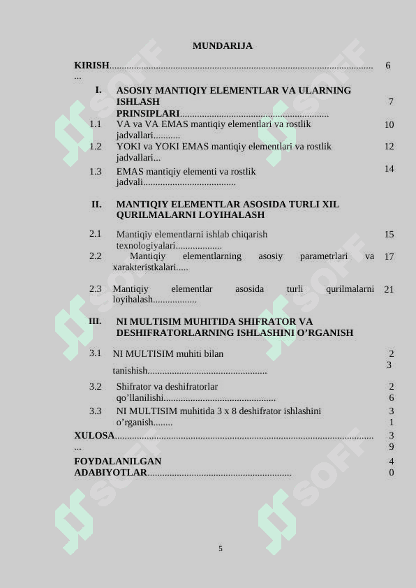 NI MULTISIM MUHITIDA SHIFRATOR VA DESHIFRATORLARNING ISHLASHINI O’RGANISH. INDIVIDUAL LOYIHA ISHI. 4