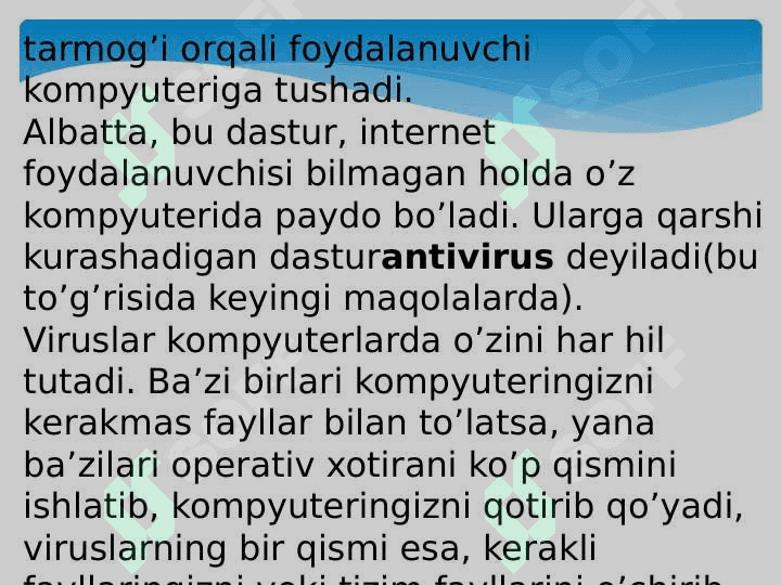 Kompyuter viruslari va antivirus dasturlari bilan ishlash 3