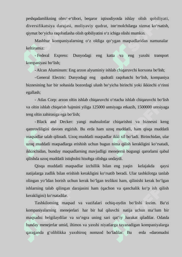 Kompaniyaning raqobat strategiyasini tanlash 4