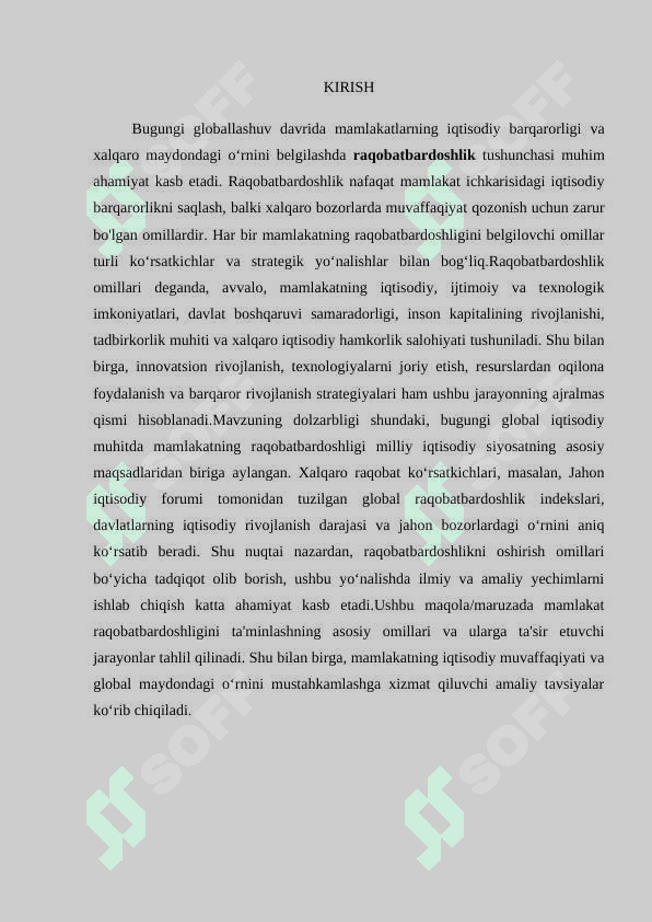 MAMLAKAT RAQOBAT BARDOSHLIGINI TA'MINLASH OMILLARI 2