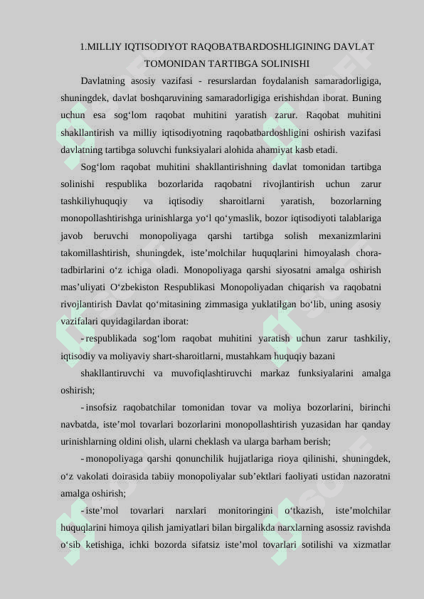 MAMLAKAT RAQOBAT BARDOSHLIGINI TA'MINLASH OMILLARI 3