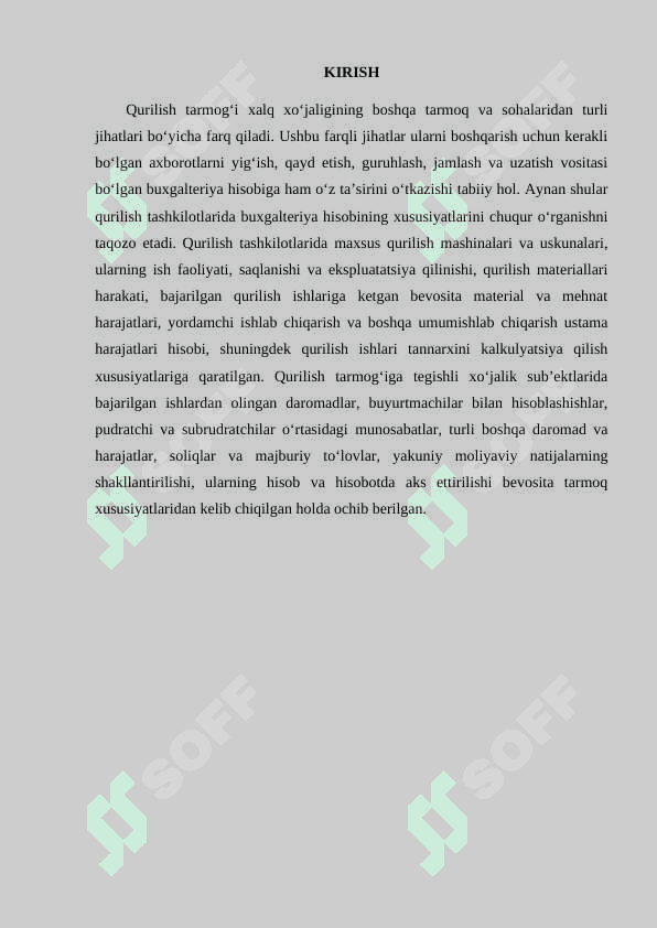 QURILISH TASHKILOTLARIDA MATERIALLAR HISOBI 2