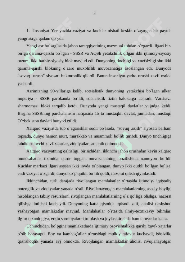 MILLIY XAVFSIZLIKNI TA’MINLASH BORASIDA AMALGA OSHIRILAYOTGAN  ISHLAR 2