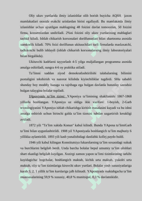 IQTISODIY  RIVOJLANGAN XORIJIY DAVLATLARDA TA’LIM TIZIMI 3